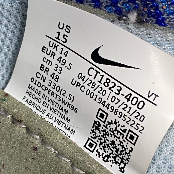 Nike Air VaporMax 2020 Flyknit Stone Blue Men’s Shoe CT1823-400 Sneaker Size 15 - Picture 12 of 12